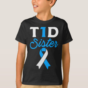 T1D Diabetiker Typ 1 Diabetes Aufklärungsknöpfe T-Shirt