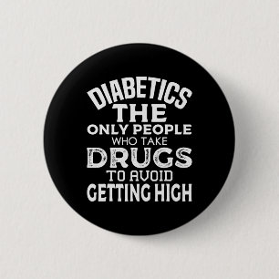 T1d Diabetiker Typ 1 Diabetes mellitus Männer Frau Button