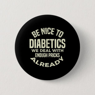 T1D Diabetiker Typ 1 Diabetes mellitus Männer Frau Button