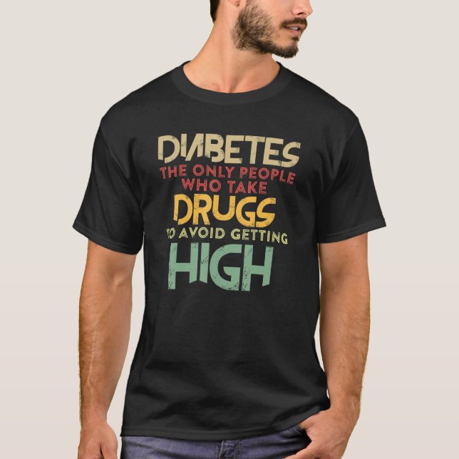 T1D Diabetiker Typ 1 Diabetes mellitus Männer Frau T-Shirt (Vorderseite)
