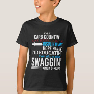 T1d Diabetische Mama Typ 1 Diabetes Bewusstsein Fr T-Shirt
