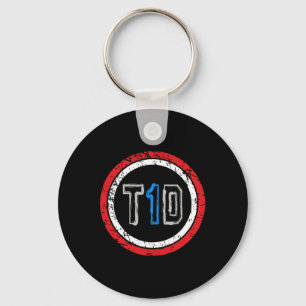 T1d Emblem Typ-1-Diabetes-Bewusstsein  Schlüsselanhänger