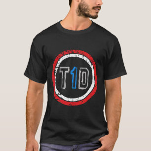 T1d Emblem Typ 1 Diabetes Bewusstsein T-Shirt