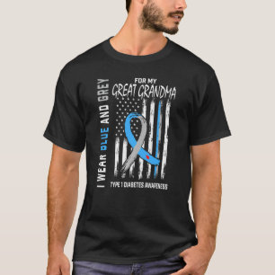 T1d Great Oma Typ 1 Diabetes Bewusstsein Usa Fl T-Shirt