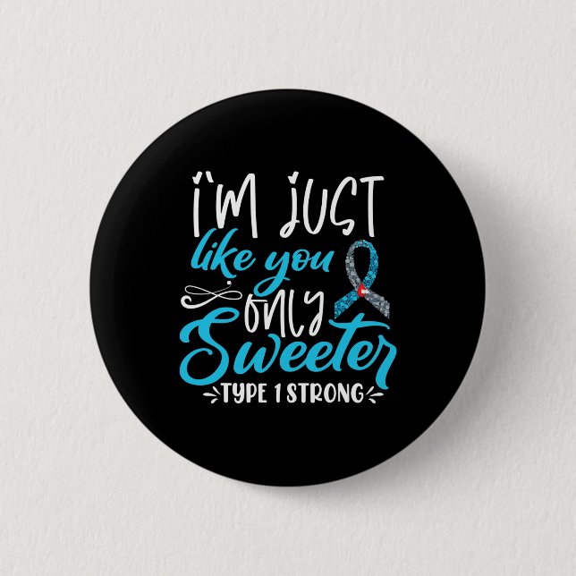 T1D Kinder Diabetes Bewusstsein Button (Vorderseite)