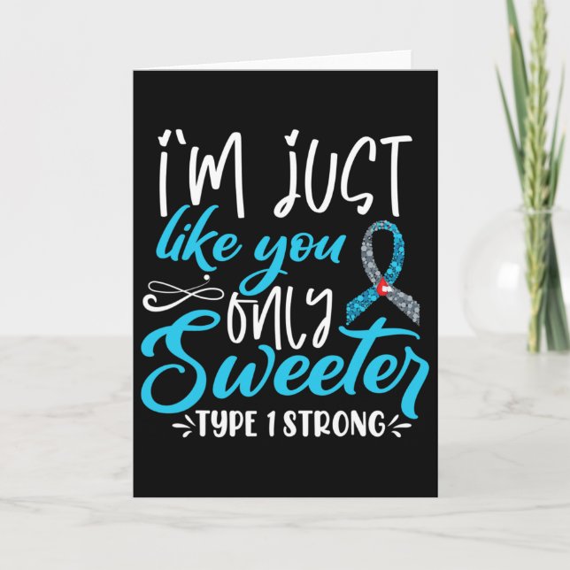 T1d Kinder Diabetes Bewusstsein Karte (Vorderseite)