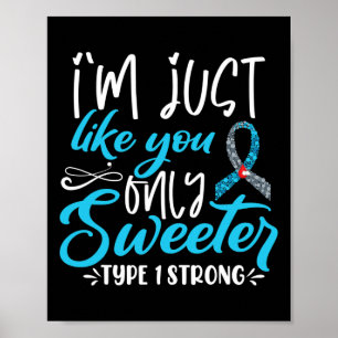 T1d Kinder Diabetes Bewusstsein Poster