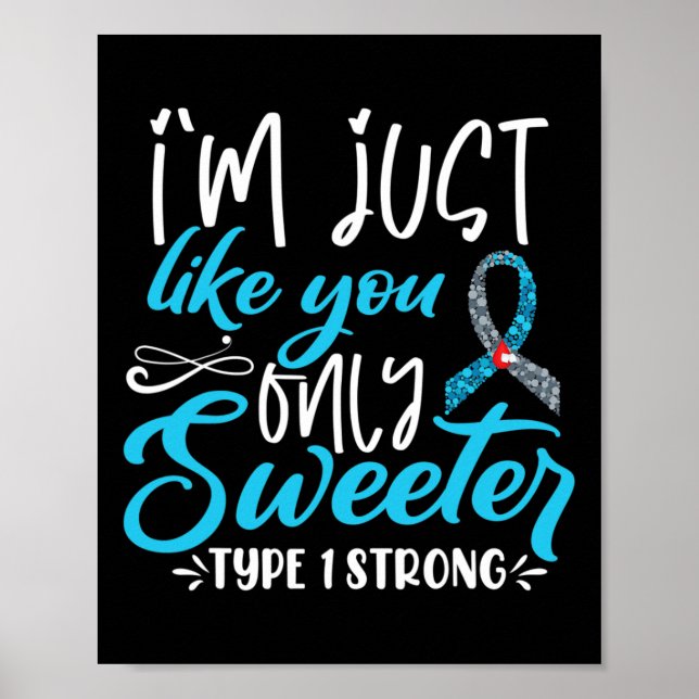 T1d Kinder Diabetes Bewusstsein Poster (Vorne)