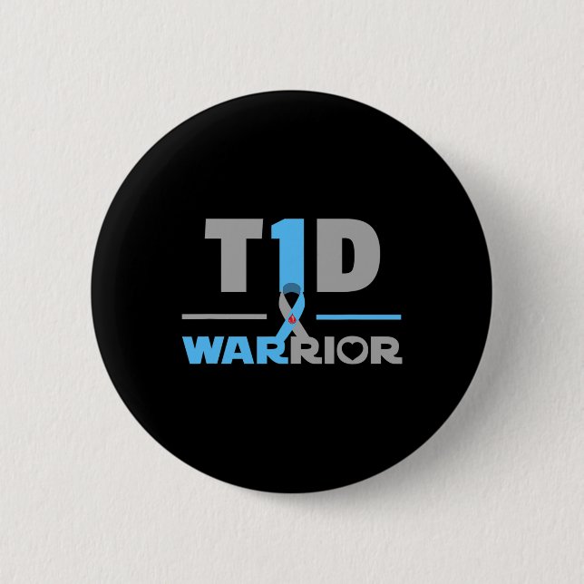 T1D Kostenvoranschlag Typ 1 Diabetes Bewusstsein f Button (Vorderseite)
