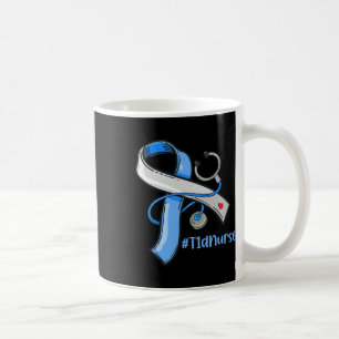 T1d Krankenschwester Blaues Band Stethoskop Diabet Kaffeetasse