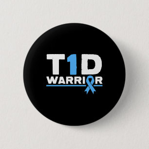 T1d Krieger Typ 1 Diabetes Bewusstsein Diabetiker  Button