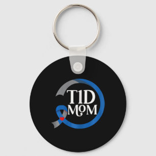 T1D Mama Bester Diabetes Typ 1 Aufklärungsgeschenk Schlüsselanhänger