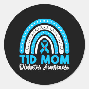 T1d Mama Diabetes-Bewusstsein Runder Aufkleber