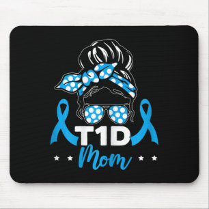 T1d Mama Diabetes Krieger Diabetes-Bewusstsein Dia Mousepad