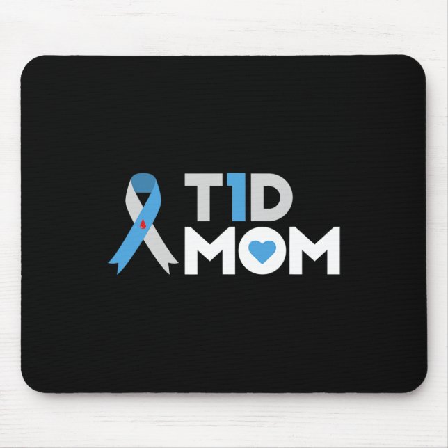 T1d Mama Diabetes mellitus Typ 1 Insulin Mutter Mousepad (Vorne)