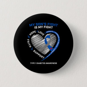 T1d Mama Mein Sohn kämpft gegen Typ 1 Diabetes Button