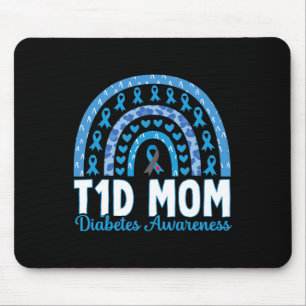 T1D Mama Rainbow Diabetes Bewusstsein November 199 Mousepad