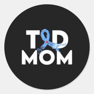 T1D Mama Typ 1 Diabetes Awareness Insulin Family S Runder Aufkleber