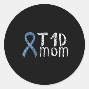 T1d Mama Typ 1 Diabetes Bewusstsein Diabetiker Ges Runder Aufkleber