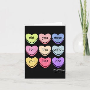 T1D-Mama Valentinstag Herz Candy Typ 1 Frauen Karte