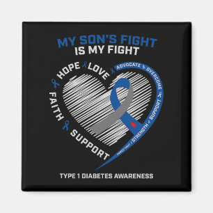 T1d Mama Vater My Sons Kämpfen Typ 1 Diabetes-Ausz Magnet