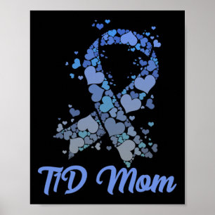 T1d Mom Tee Typ-1-Diabetes-Unterstützung Diabetes- Poster