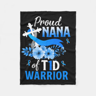 T1d Nana Typ 1 Diabetes Aufklärung Insulin Familie Fleecedecke