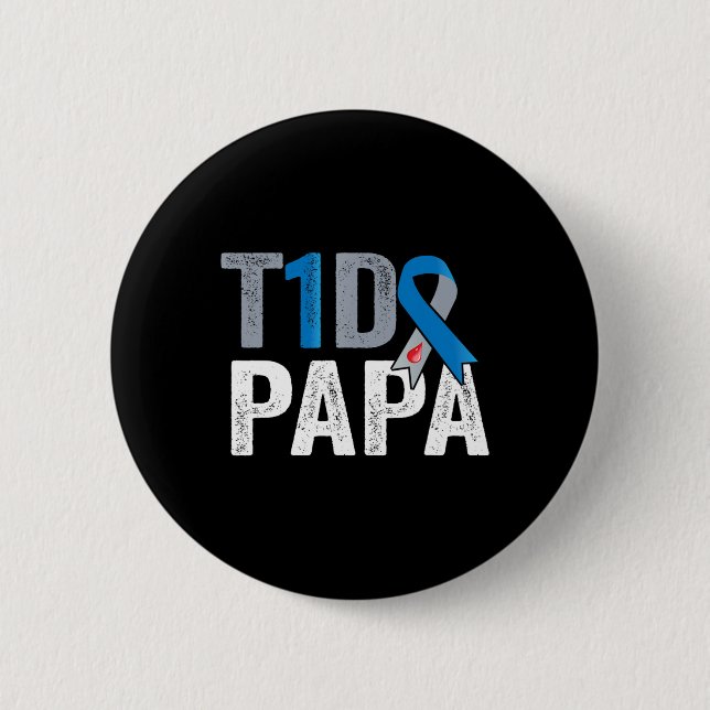 T1d Papa Sein Kampf ist mein Kampf gegen Typ 1 Dia Button (Vorderseite)