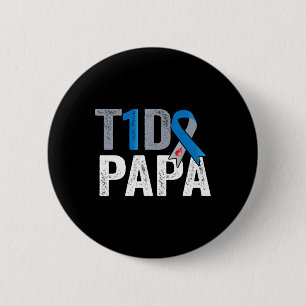 T1D Papa sein Kampf ist mein Kampf Typ 1 Diabetes  Button