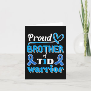T1d Proud Brother Diabetes Awareness Blue Band Karte