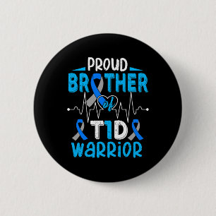 T1d Proud Brother Diabetes Awareness Typ 1 Insuli Button