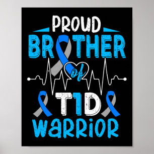 T1D Proud Brother Diabetes Awareness Typ 1 Insuli Poster