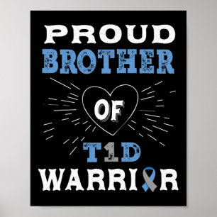 T1d Proud Brother Diabetes Awareness Typ 1 Insuli Poster