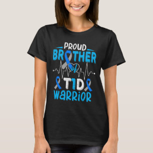 T1d Proud Brother Diabetes Awareness Typ 1 Insuli T-Shirt