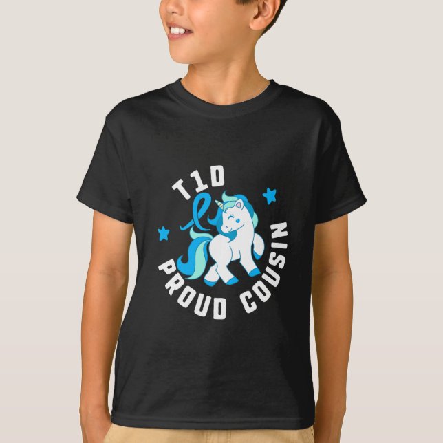 T1d Proud Cousin Diabetes T1 Bewusstsein Niedlich  T-Shirt (Vorderseite)