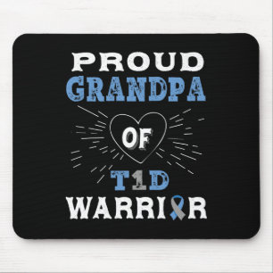 T1d Proud Grandpa Diabetes Bewusstsein Typ 1 Insul Mousepad