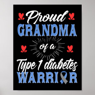 T1d Proud Oma Diabetes Bewusstsein Typ 1 Insuli Poster