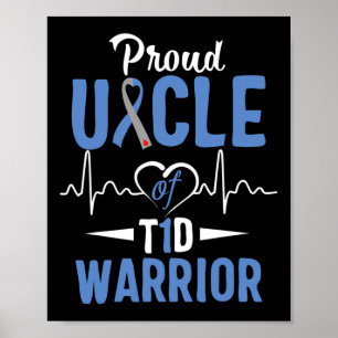 T1D Proud Onkel Diabetes Awareness Typ 1 Insulin Poster