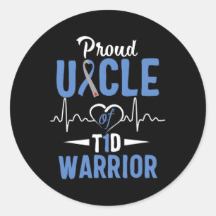 T1d Proud Onkel Diabetes Bewusstsein Typ 1 Insulin Runder Aufkleber