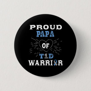 T1d Proud Papa-Diabetes mellitus Typ 1 Insulin P Button