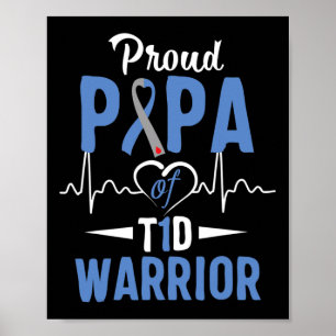 T1d Proud Papa-Diabetes mellitus Typ 1 Insulin P Poster