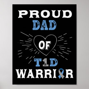 T1D Proud Vater Diabetes mellitus Typ 1 Insulin Pa Poster