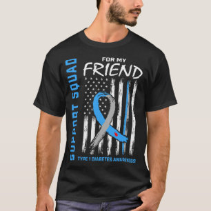 T1D Sensibilisierung der US-Flaggenfreundin Typ 1 T-Shirt