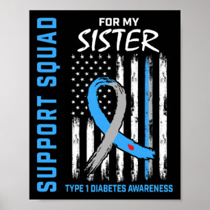 T1d Sensibilisierung für die Flaggensieger Typ 1 D Poster