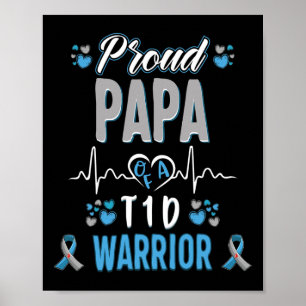 T1D stolze Papa-Diabetes-Bewusstsein Typ 1 Pankrea Poster