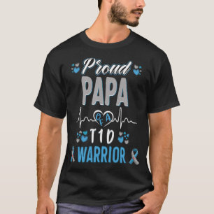 T1D stolze Papa-Diabetes-Bewusstsein Typ 1 Pankrea T-Shirt