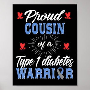 T1d Stolzer Cousin Diabetes-Bewusstsein Typ 1 Insu Poster