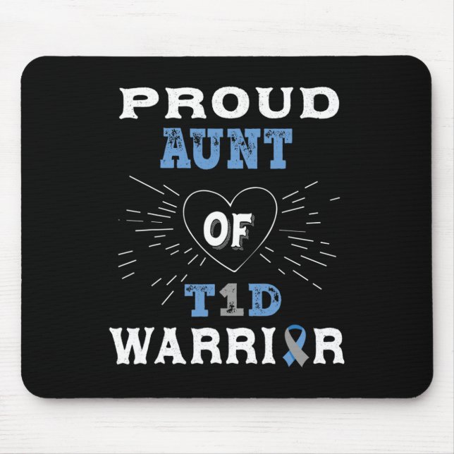 T1D Stumpftasche Diabetes Aufklärung Typ 1 Insulin Mousepad (Vorne)