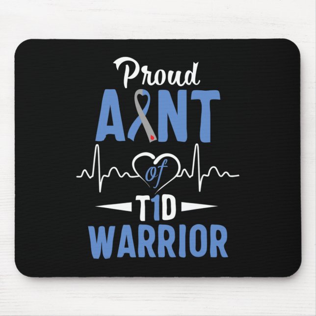 T1D Stumpftasche Diabetes Aufklärung Typ 1 Insulin Mousepad (Vorne)