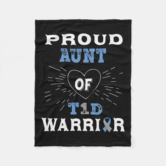 T1d Tante Diabetes Aufklärung Typ 1 Insulin P Fleecedecke (Vorderseite)